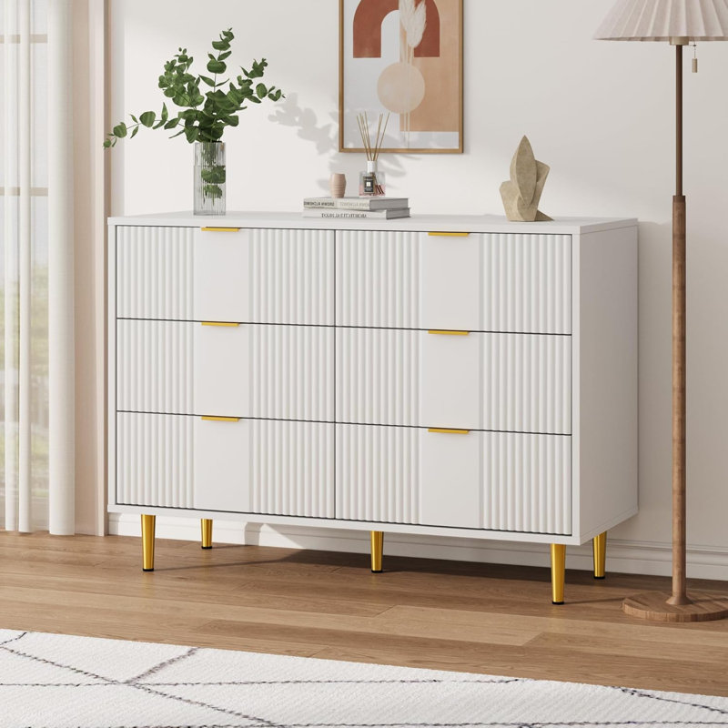 Commodes 4 tiroirs naturelles, Blanc
