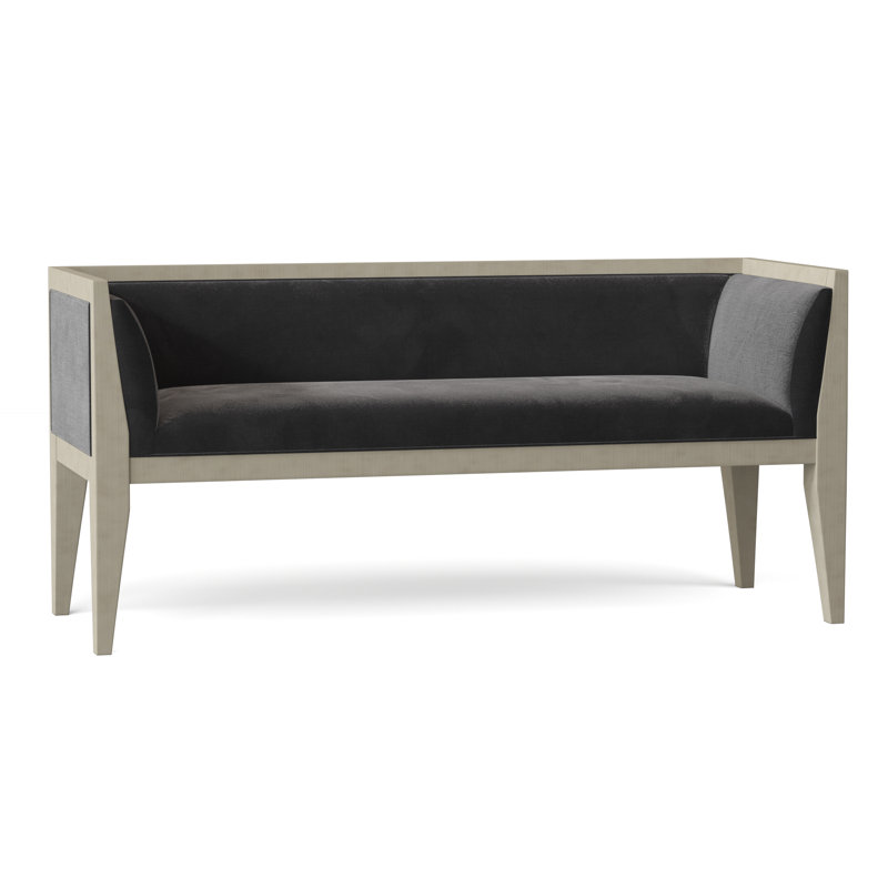 Jena Upholstered Bench, Charcoal (9508 61), Almond Buff