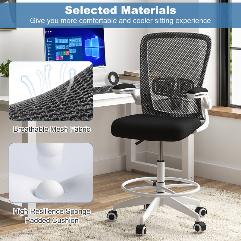 Chaise de bureau haute Inbox Zero