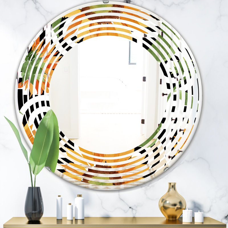 Miroir décoratif sans cadre Wave Floral Botanical II, H 24 po x l 24 po