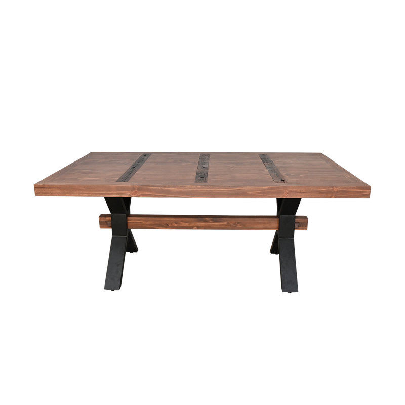 Solid Wood Trestle Base Dining Table
