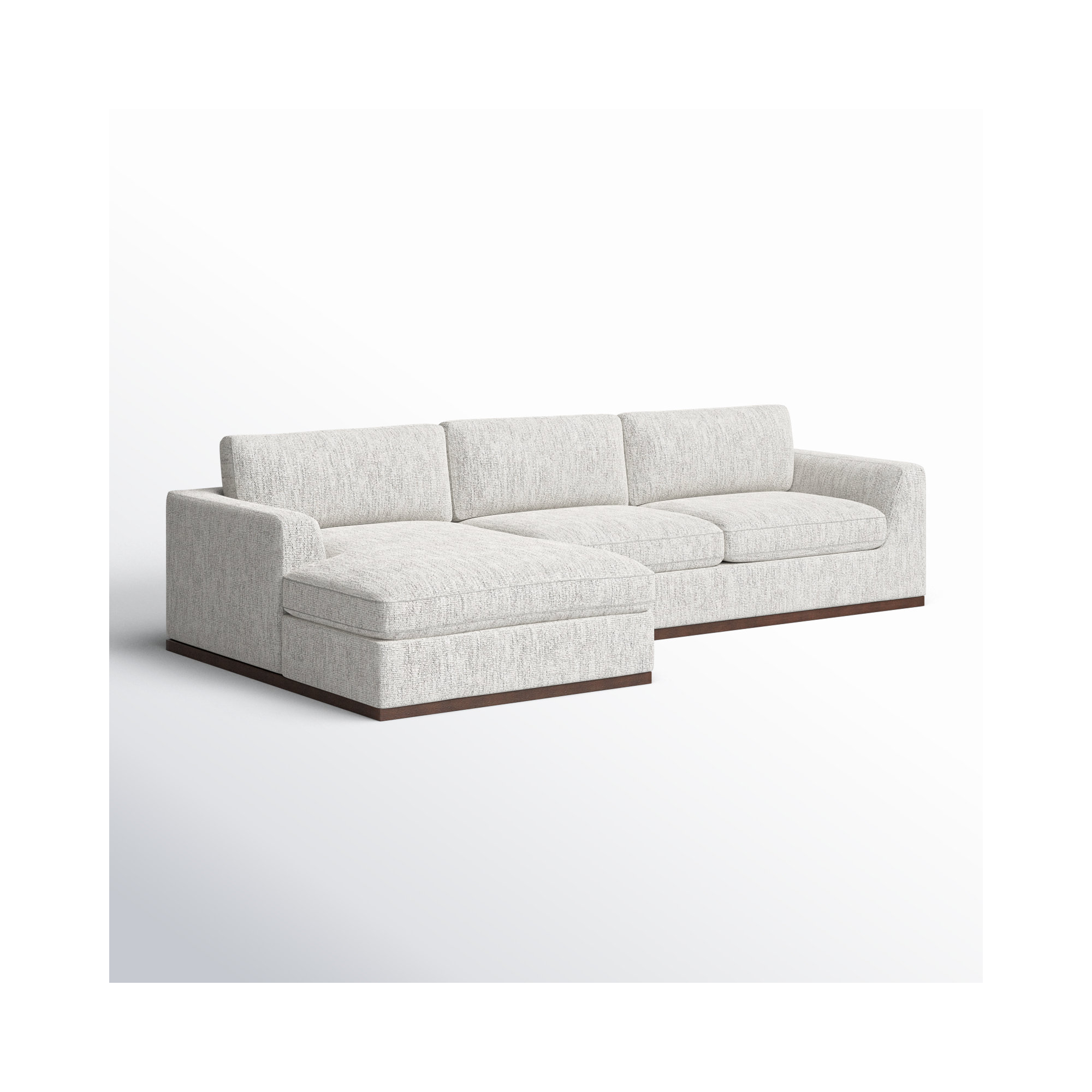 Marah Modular Upholstered Chaise L-Sectional, Left Hand Facing, Merino/Cotton