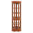 5-Shelf Corner Cabinet With , Oak Quality Oak-Tinted Curio 5 Shelves And Lighting