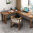 Tan Rectangular Solid Wood desks-803410154-803410152