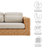 Thames Outdoor Patio Wicker Outdoor Patio Rattan Loveseat In Natural Light Gray