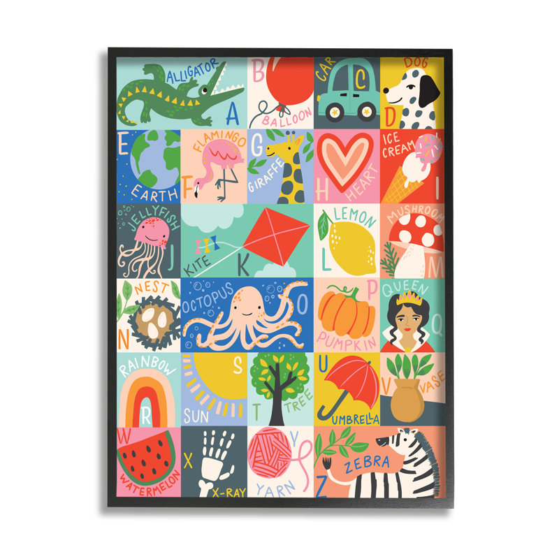 «Patchwork Style Alphabet Playful Kid's ABC Letters XXL» par Caroline Alfreds, H 20 po x l 16 po x P 1,5 po
