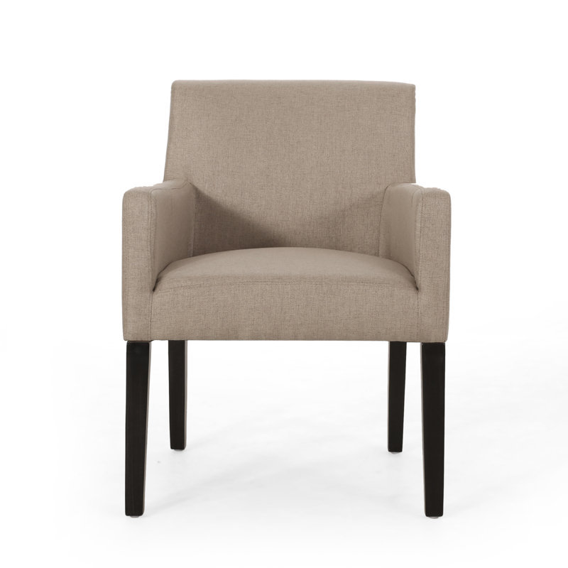 64.77Cm Wide Club Chair This armchair is 25.50" W x 25.75" D x 34.25" H. Includes: One (1) Chair, Taupe 100% Polyester, Gray