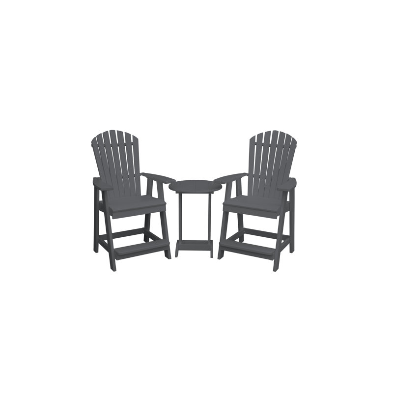 Baldomera Bar Set with Stools, Dary Gray