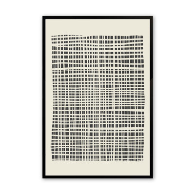 Demariyon Cross Hatched Lines, encadré sur papier par Becky Quartermaine, impression