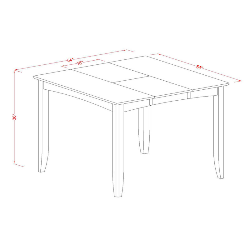 9 Piece Counter Height Dining Set Includes a Square Kitchen Table with Pedestal and 8 Dining Room Chairs, Black & Cherry