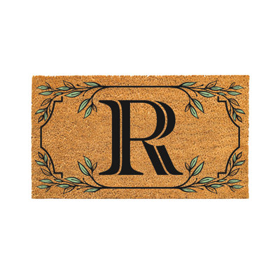 Monogram Coir Mat, Letter "R"