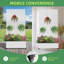 Lit de jardin en métal avec treillis et roues-612966971-612966970