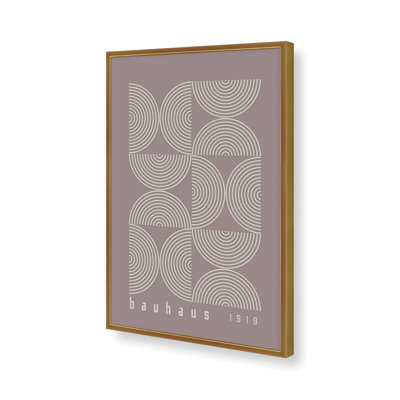 «Warm Taupe Bauhaus Composition affiche II», impression roulée