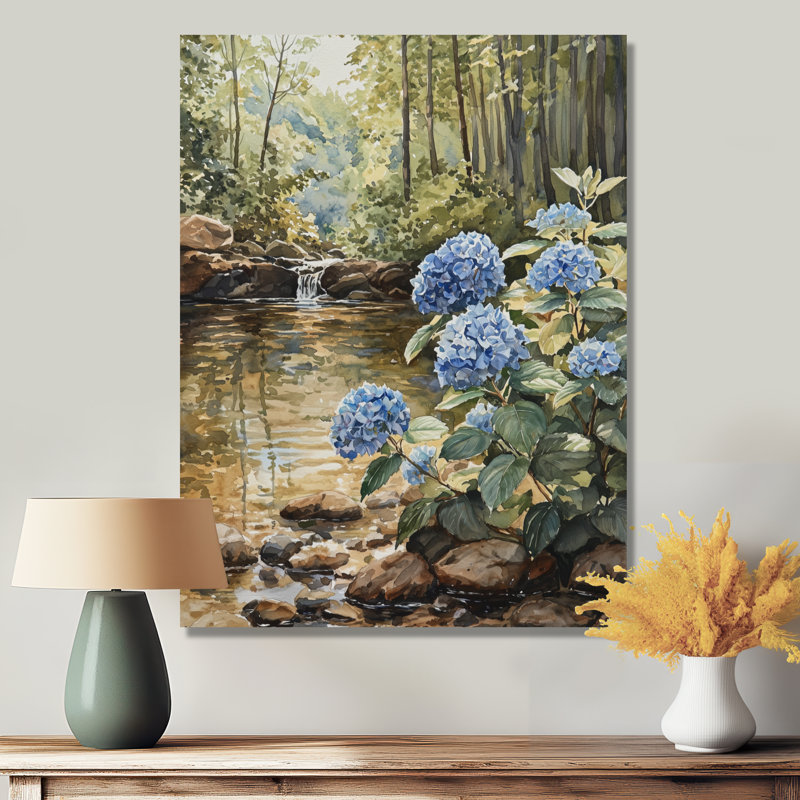 Genine - Floral Wall Art Prints, H 40 po x l 30 po, Toile tendue, Ne s’applique pas