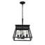 4 - Style antique rétro - noir doré pour la cuisine de salle à manger avec hauteur de luminaire réglable