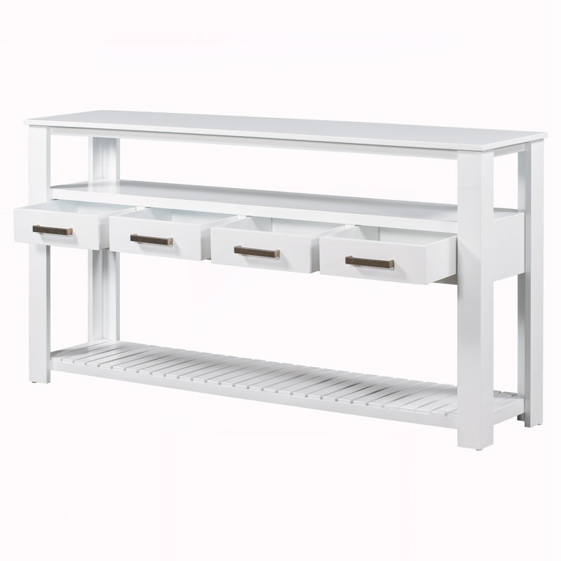 61.5'' Large Entryway Table with 4 Drawers