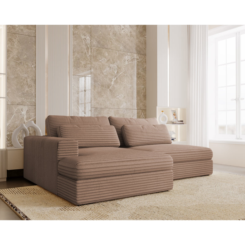 Teirra 2 Seater Sofa Bed, Left Hand Facing, Green