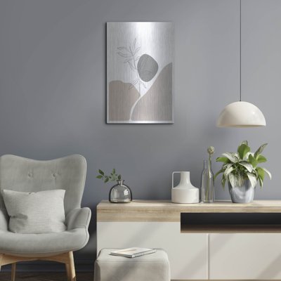 Art mural en métal Corrigan Studio® «Abstract Minimal Plants» par Sabrina Balbuena