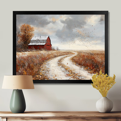Doyal Windy Prairie Leaves Path To The Farm III - feuilles, art mural