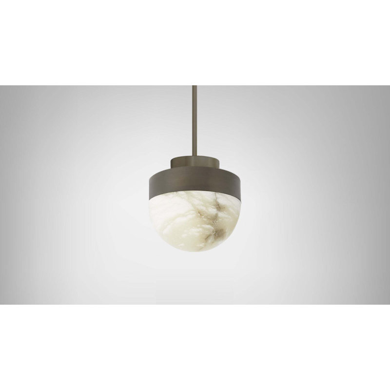 Lucid 1 - Light Single Pendant, Oxidized Silvered Brass