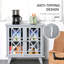 Buffet, armoire de rangement pour la cuisine, armoire d'appoint avec portes à double chantournage et poignées en métal pour le salon