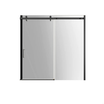 58 In. H Mod Semi-Frameless Sliding Bathtub Door With 5/16 In. (8Mm) Clear Glass