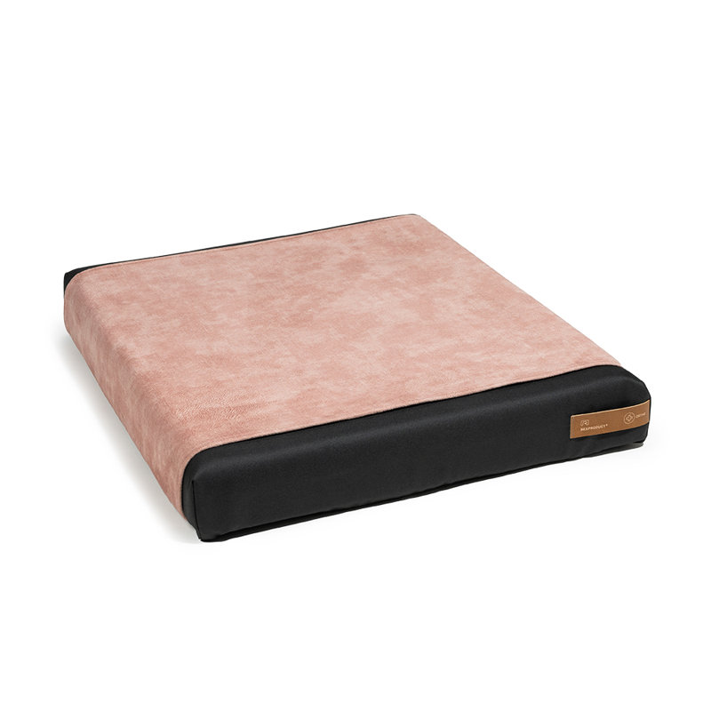 Orthopedic Polyester Pet Bed, 8cm H x 90cm W x 110cm D, Pink