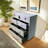Buffet de style industriel avec plusieurs tiroirs 39,37 po