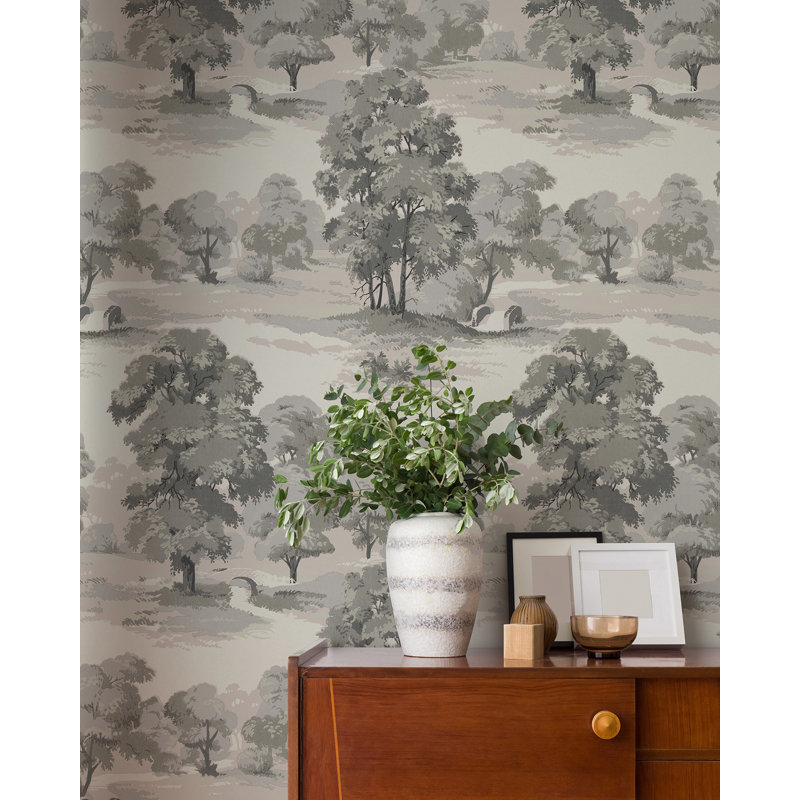 Papier peint Sherwood Glade, Gris