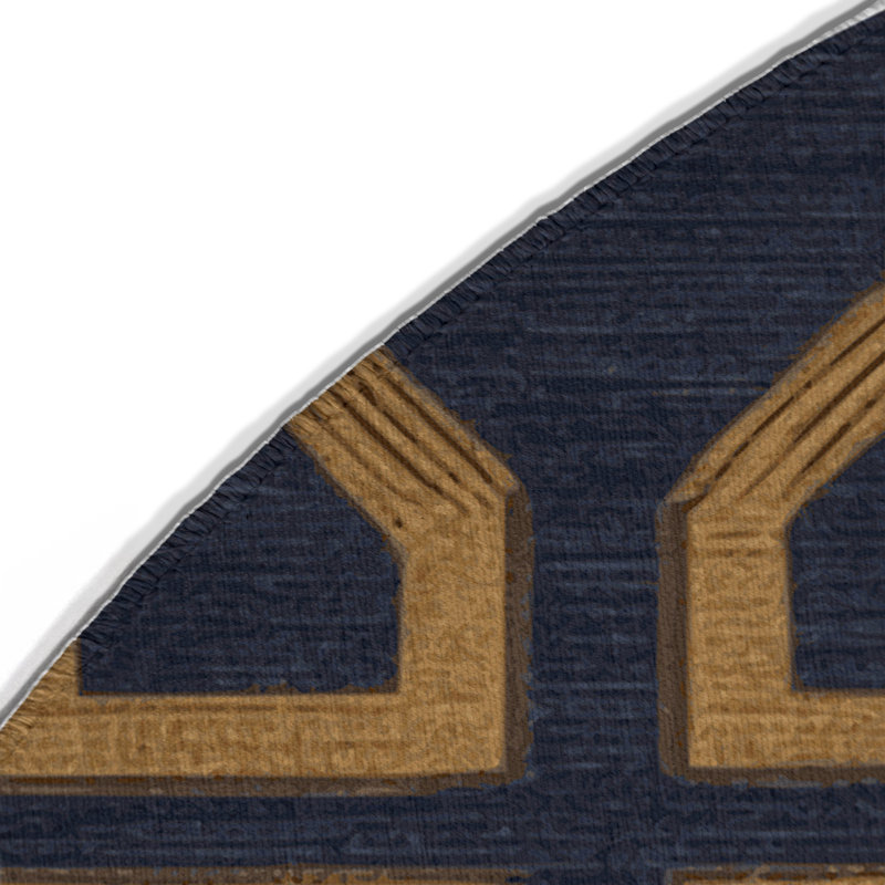 Tapis gris intérieur et extérieur Trellis, Rond 5 pi