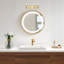 Applique murale dorée 4 lumières avec abat-jour en cristal transparent-1554337845