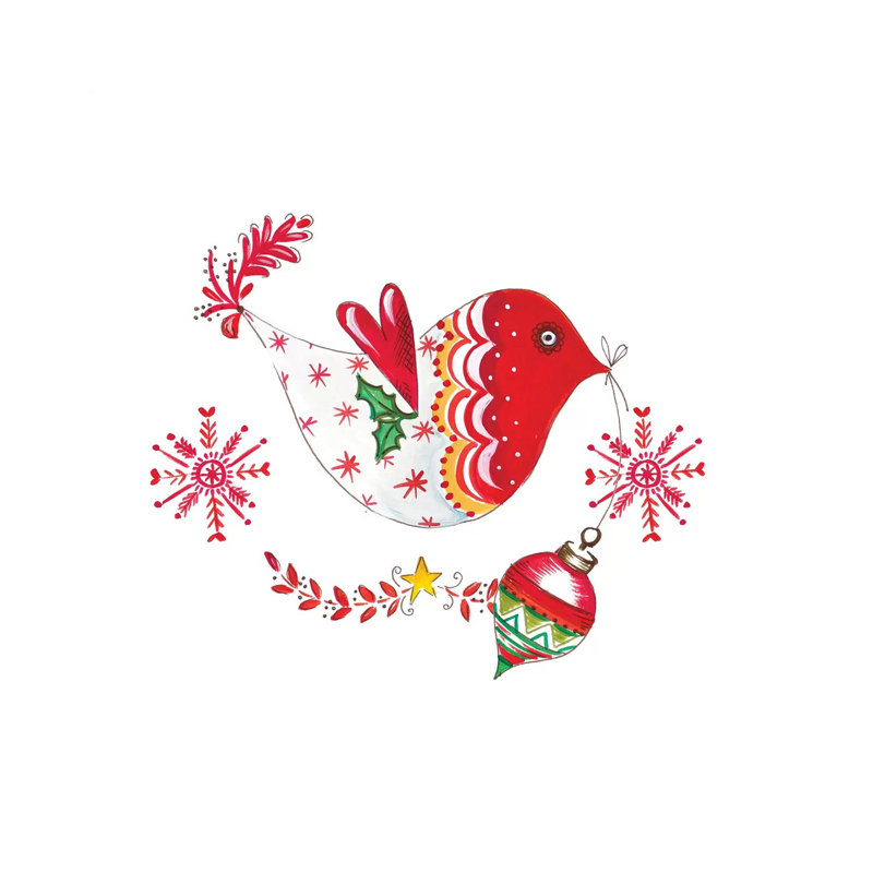 Christmas Dove II by Ani Del Sol - Wrapped Canvas Print, 30.48 cm H x 30.48 cm W