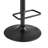 Swivel Upholstered Adjustable Height Counter Stool with Metal Frame