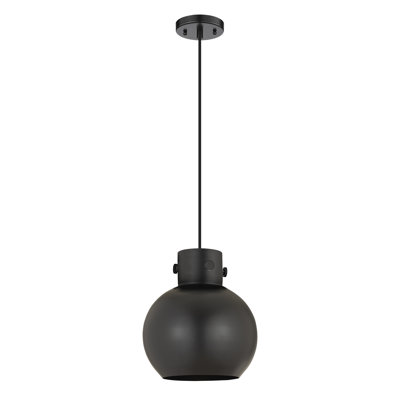 Metal Sphere 1 Light Stem Hung Pendant