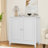 White Double Door Storage Cabinet