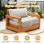 Fauteuil d'appoint d'extérieur en sapin massif avec coussins moelleux-1266081021