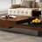 Light luxury rectangular marble coffee table-1985220030