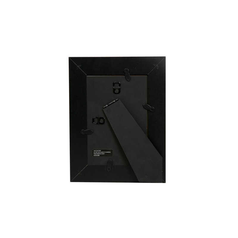 Ensemble de 2 cadres à photo simple en bois 2 pièces, Bois noir, 4 po x 6 po