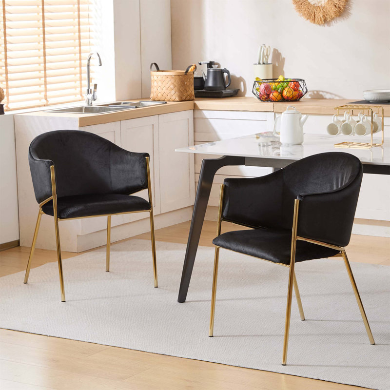 Chaise rembourrée Modern, Noir