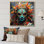 Danse des masques d'Afrique I - Masque africain, art mural