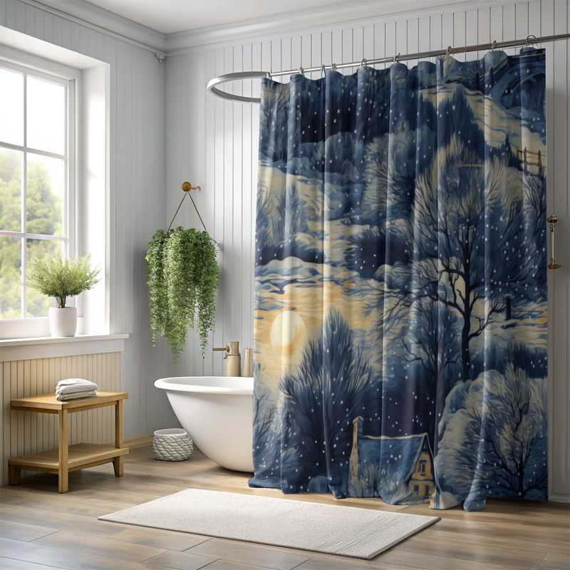Rideau de douche Brijette, H 74 po x l 71 po