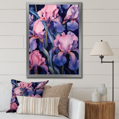 " Pink Blue Iris Petal I "
