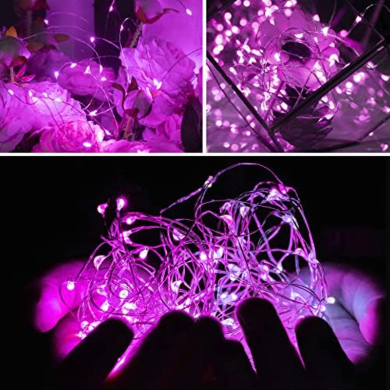 Ensemble de 12 guirlandes lumineuses à DEL pour la Saint-Valentin, guirlande lumineuse à piles, fil d'argent, 7 pi, 20 lumières DEL lucioles étoilées pour chambre de fête de mariage