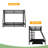 Metal Bunk Bed With Trundle, Black-361183049