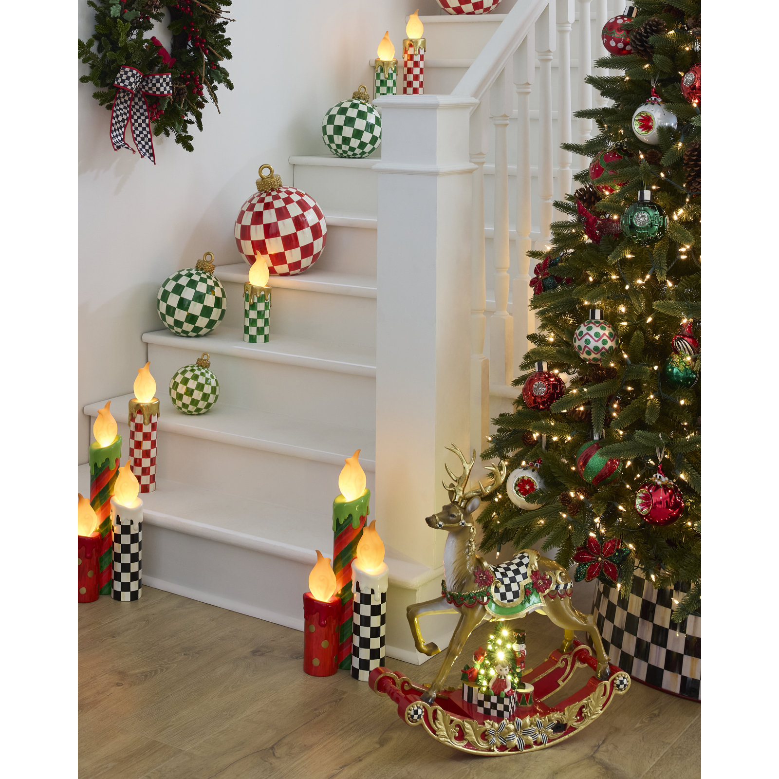 Red Check Ornament