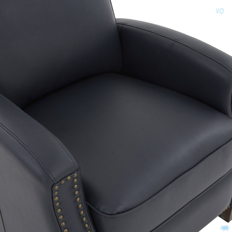 Fauteuil inclinable bleu nuit en similicuir