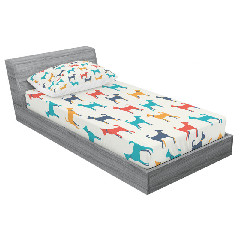 Microfiber Sheet Set, Twin Sheet Set with Fitted Sheet