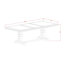 L'ensemble de table de salle à manger 9 pièces se compose d'une table de salle à manger et de 8 chaises de cuisine en similicuir beige avec dossier haut - finition noyer antique-1142431044-1171460738-1171048490
