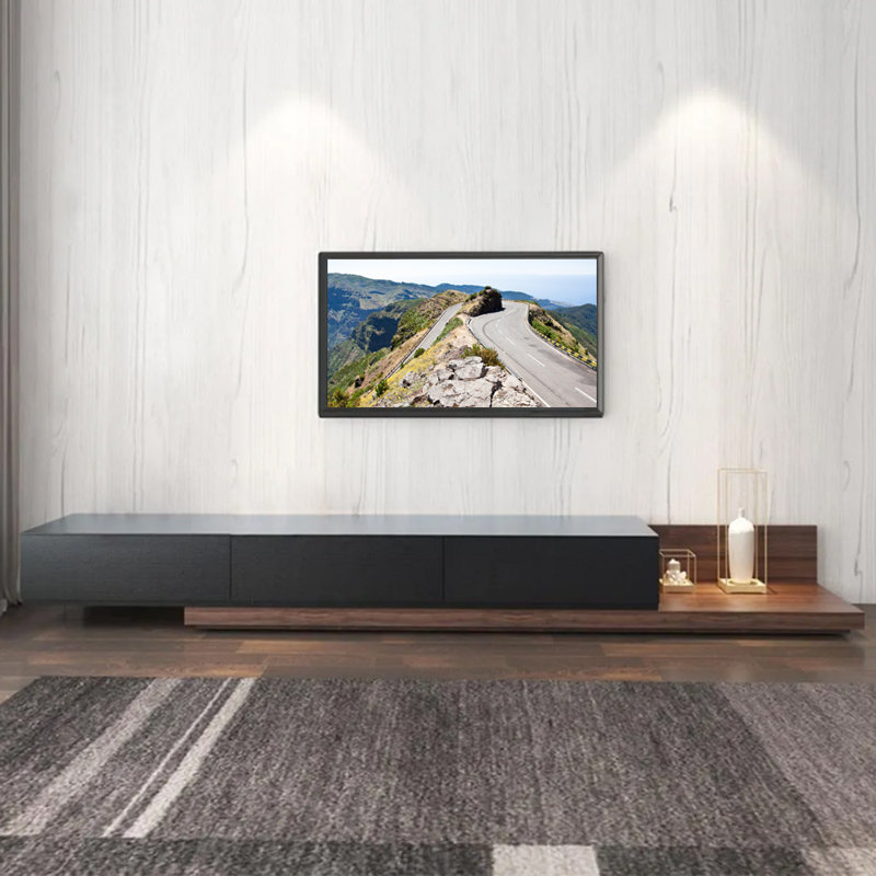  solid wood TV stand, Noir