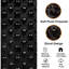 Halloween Ghost Table Runner 13×72 in, Soft Plush Table Cloth Spooky Fall Dining Kitchen Party Indoor Decoration (Black)